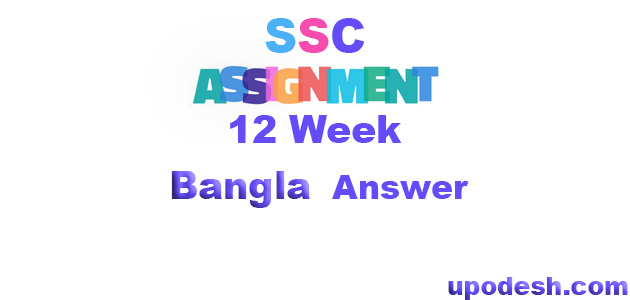 SSC 12th Week Bangla Assignment Answer 2022